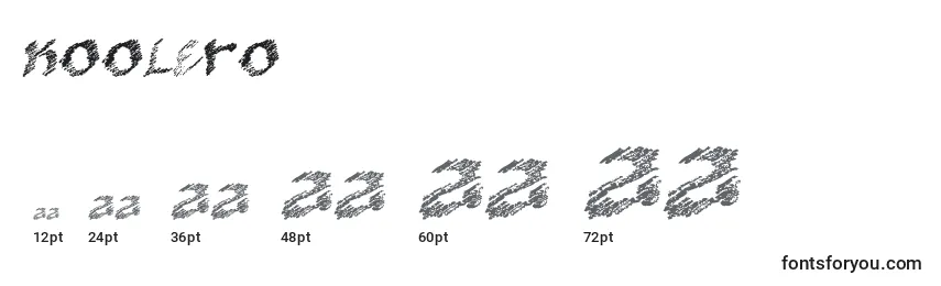Размеры шрифта KoolerO