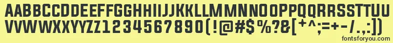 Evogria Font – Black Fonts on Yellow Background