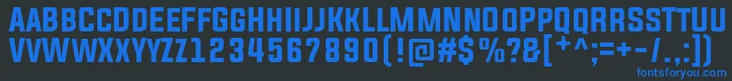 Evogria Font – Blue Fonts on Black Background