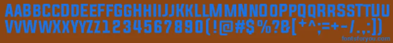 Evogria Font – Blue Fonts on Brown Background