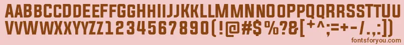 Evogria Font – Brown Fonts on Pink Background