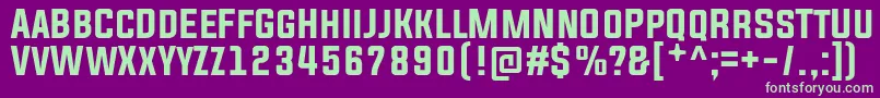 Evogria Font – Green Fonts on Purple Background
