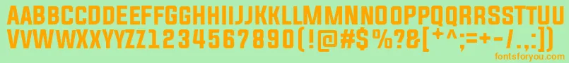 Evogria Font – Orange Fonts on Green Background