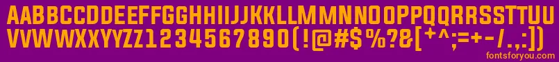 Evogria Font – Orange Fonts on Purple Background