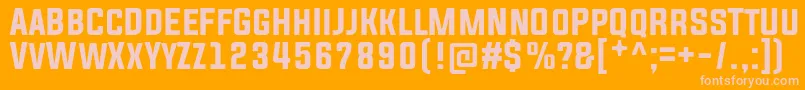 Evogria Font – Pink Fonts on Orange Background
