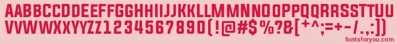 Evogria Font – Red Fonts on Pink Background