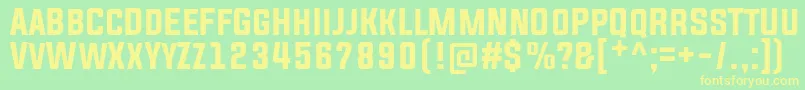 Evogria Font – Yellow Fonts on Green Background