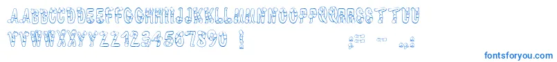 Wormbeeline Font – Blue Fonts on White Background