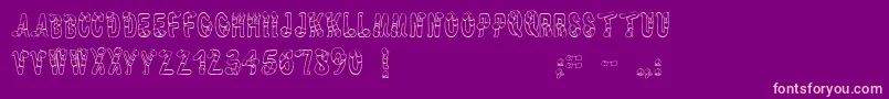 Wormbeeline Font – Pink Fonts on Purple Background