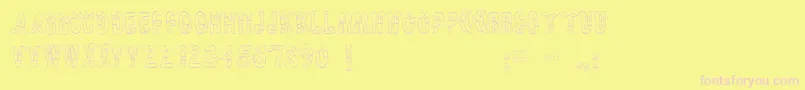 Wormbeeline Font – Pink Fonts on Yellow Background