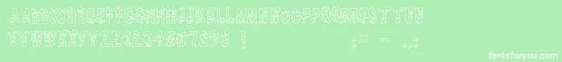 Wormbeeline Font – White Fonts on Green Background