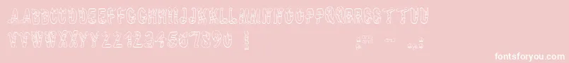 Wormbeeline Font – White Fonts on Pink Background