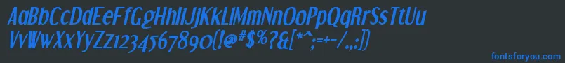 DreamOrphansBoldItalic Font – Blue Fonts on Black Background