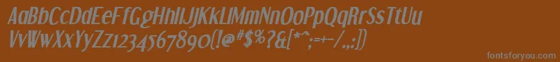 DreamOrphansBoldItalic Font – Gray Fonts on Brown Background