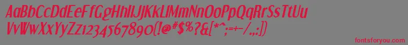 DreamOrphansBoldItalic Font – Red Fonts on Gray Background