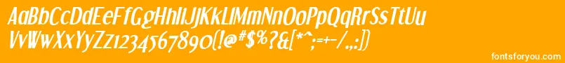 DreamOrphansBoldItalic Font – White Fonts on Orange Background