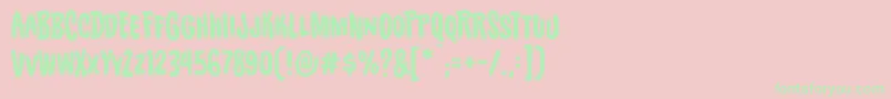 BuriedbeforebugsbbReg Font – Green Fonts on Pink Background