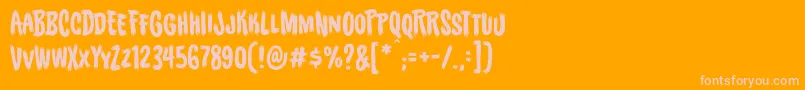 BuriedbeforebugsbbReg Font – Pink Fonts on Orange Background