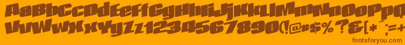AfterRegularTtnorm Font – Brown Fonts on Orange Background