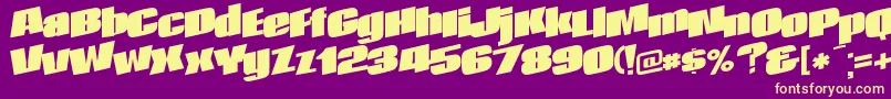 AfterRegularTtnorm Font – Yellow Fonts on Purple Background