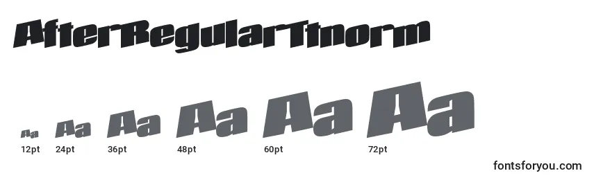 AfterRegularTtnorm Font Sizes