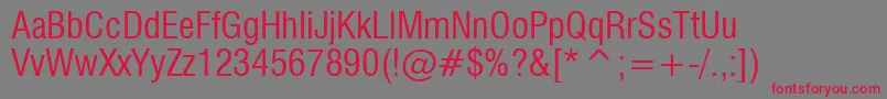 Milfcd Font – Red Fonts on Gray Background