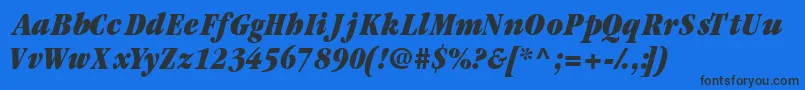 Garamondblackcondssk ffy Font – Black Fonts on Blue Background