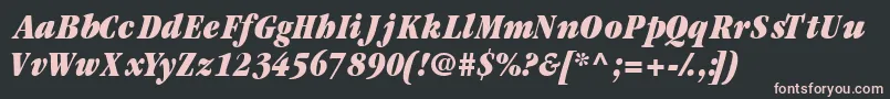 Garamondblackcondssk ffy Font – Pink Fonts on Black Background