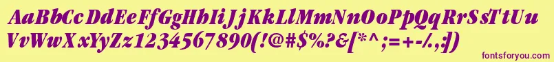 Lisätietoja Garamondblackcondssk ffy-fontista Garamondblackcondssk ffy-fontti – violetit fontit keltaisella taustalla