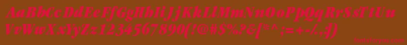 Garamondblackcondssk ffy Font – Red Fonts on Brown Background