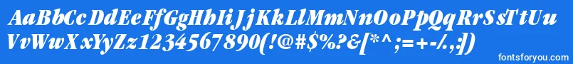 Garamondblackcondssk ffy-fontti – valkoiset fontit sinisellä taustalla