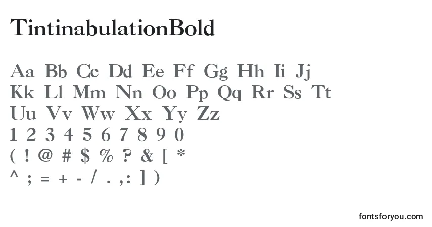 TintinabulationBold Font – alphabet, numbers, special characters