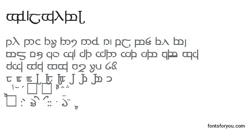 Schriftart Tengwar4 – Alphabet, Zahlen, spezielle Symbole