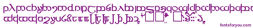 フォントTengwar4 – 白い背景に紫のフォント