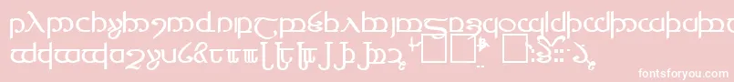 フォントTengwar4 – ピンクの背景に白い文字