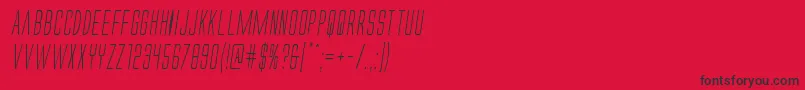 Alienleagueiicondital-Schriftart – Schwarze Schriften auf rotem Hintergrund
