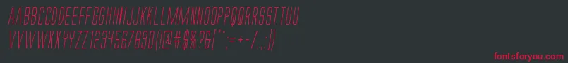 Alienleagueiicondital Font – Red Fonts on Black Background