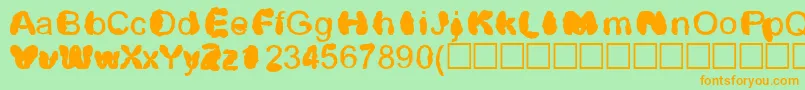 Distrowt Font – Orange Fonts on Green Background