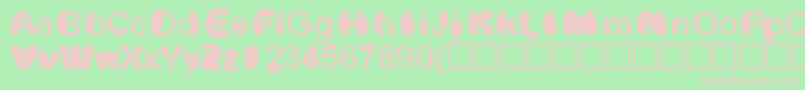 Distrowt Font – Pink Fonts on Green Background