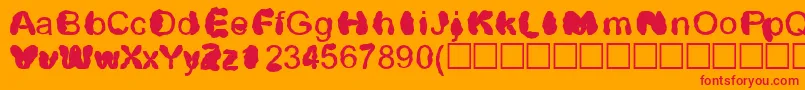 fuente Distrowt – Fuentes Rojas Sobre Fondo Naranja