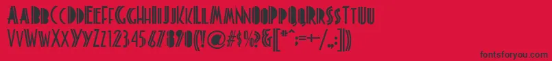 LevinsonDecoretta Font – Black Fonts on Red Background