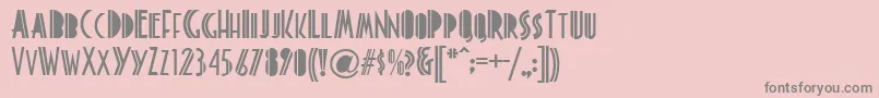 フォントLevinsonDecoretta – ピンクの背景に灰色の文字
