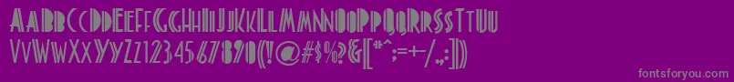 LevinsonDecoretta Font – Gray Fonts on Purple Background