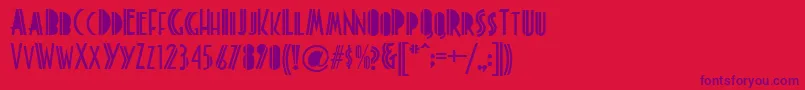 LevinsonDecoretta Font – Purple Fonts on Red Background