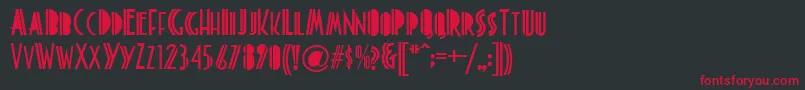 LevinsonDecoretta Font – Red Fonts on Black Background