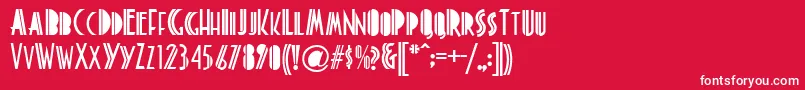 LevinsonDecoretta Font – White Fonts on Red Background