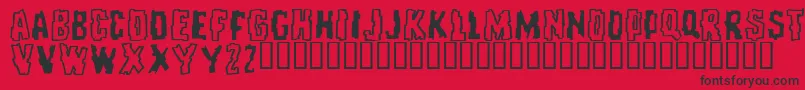 Repeatuntilfalse Font – Black Fonts on Red Background
