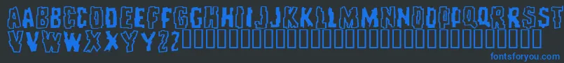 Repeatuntilfalse Font – Blue Fonts on Black Background