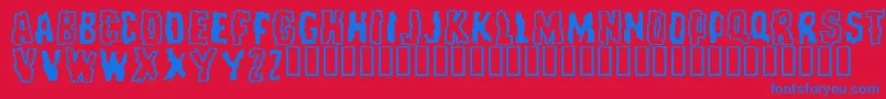 Repeatuntilfalse Font – Blue Fonts on Red Background