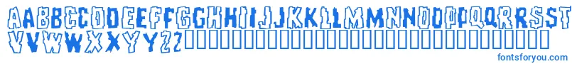 フォントRepeatuntilfalse – 白い背景に青い文字